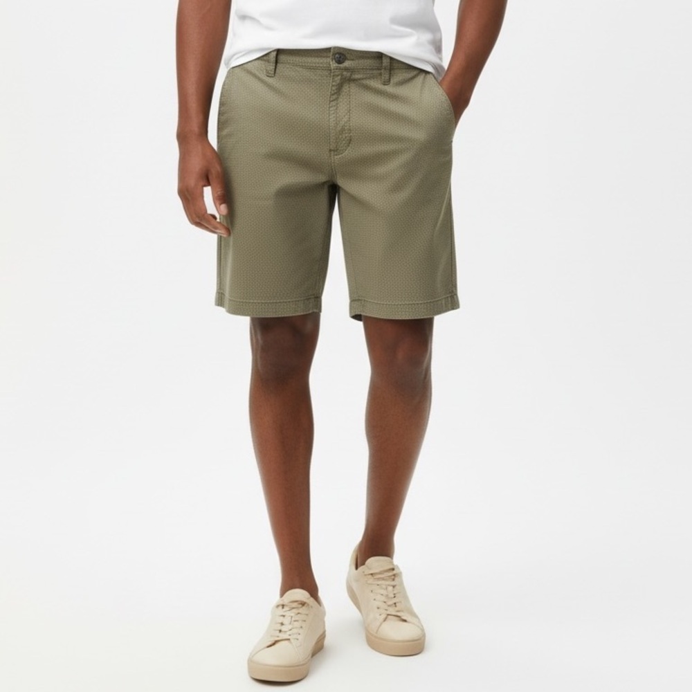 Mavi Men’s Olive Noah Stretch Flat Front 9” Shorts Size 34